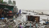 Deadly super typhoon with 137mph winds hits Philippines lashing island nation as hundreds of flights are cancelled