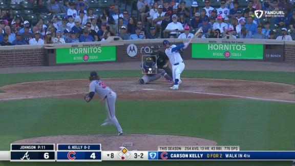 Carson Kelly delivers the Cubs a wild 7-6 victory over the Braves