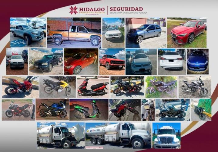 Recuperan más de 30 vehículos robados en Hidalgo, conoce los detalles