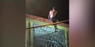 Acusado de violencia doméstica se monta en el techo para evitar arresto