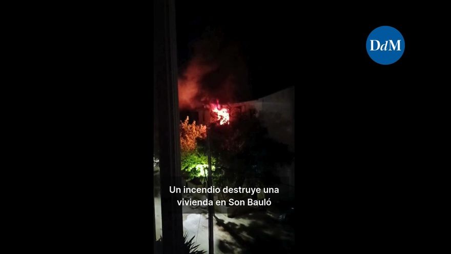 VÍDEO | Nuevas imágenes muestran las impactantes llamas del incendio en un edificio okupado de Son Bauló