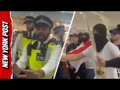 Chaos as Anti-Migrant Protesters Battle Cops in London