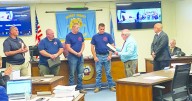 County officials present certificates, plaques to Milford firefighters