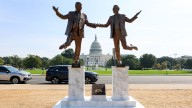 Trump, Epstein hold hands in protest sculpture on National Mall