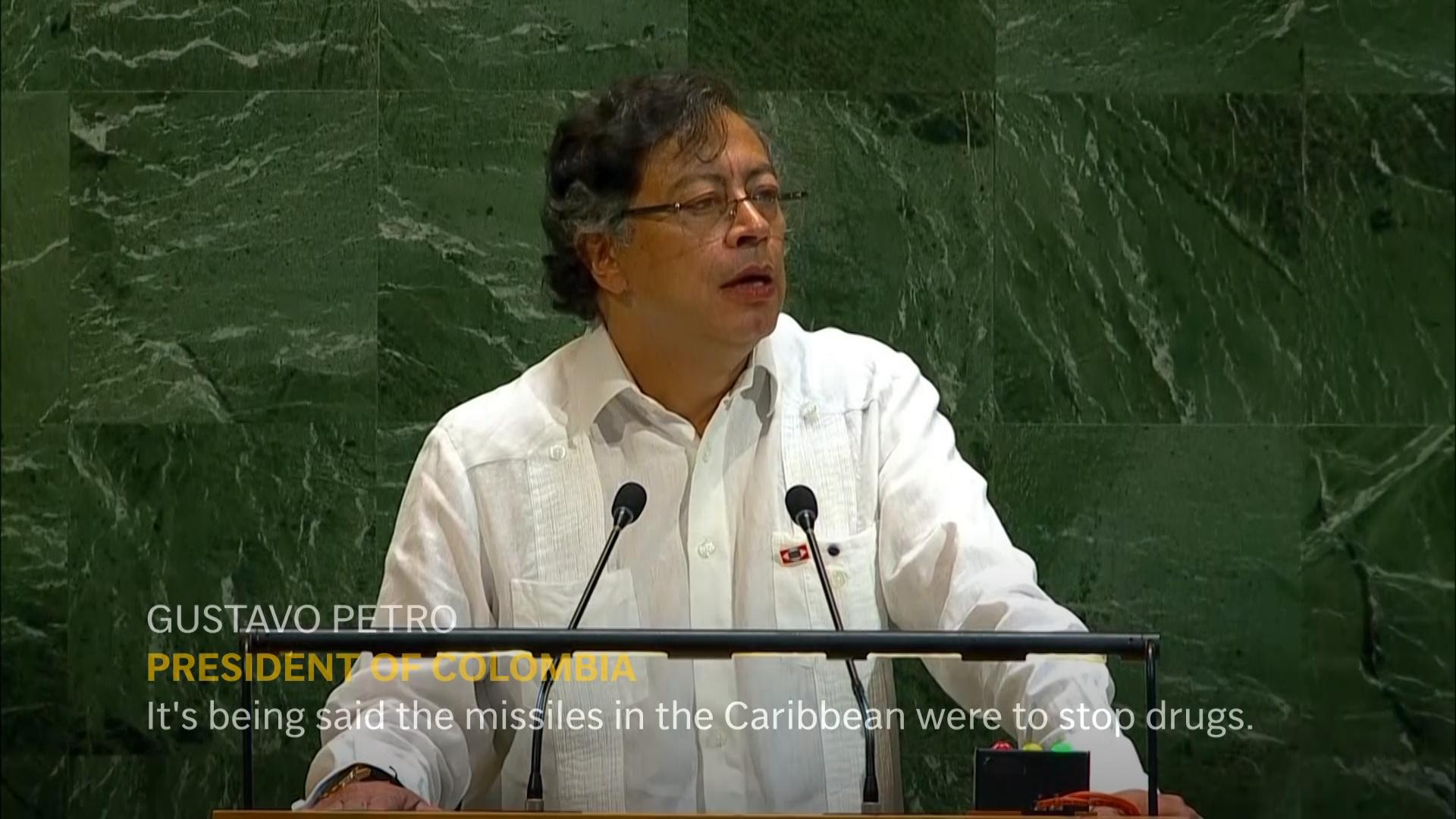 Colombian president criticizes U.S. military strikes in the Caribbean