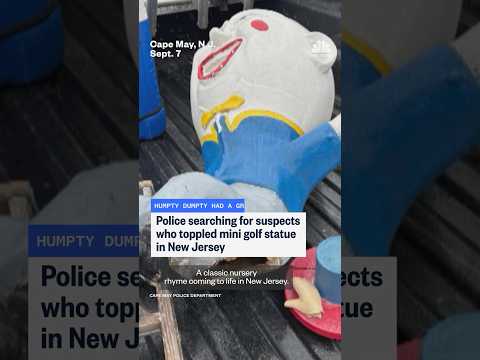 Police search for suspects who toppled mini golf statue in New Jersey