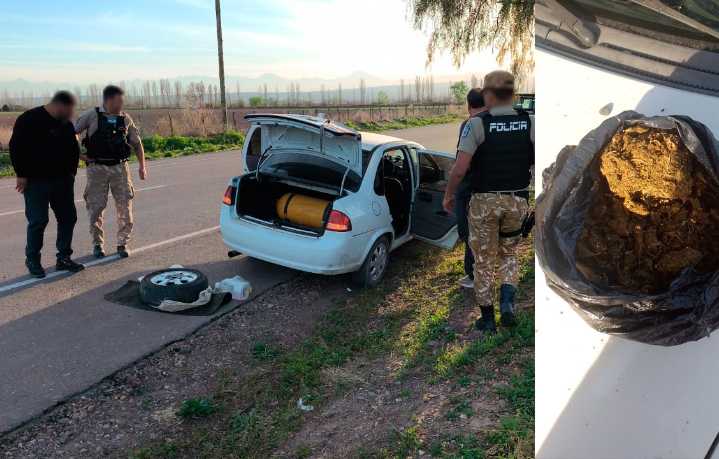 Detuvieron a dos hombres en Luján: uno manejaba ebrio y su acompañante arrojó medio kilo de marihuana