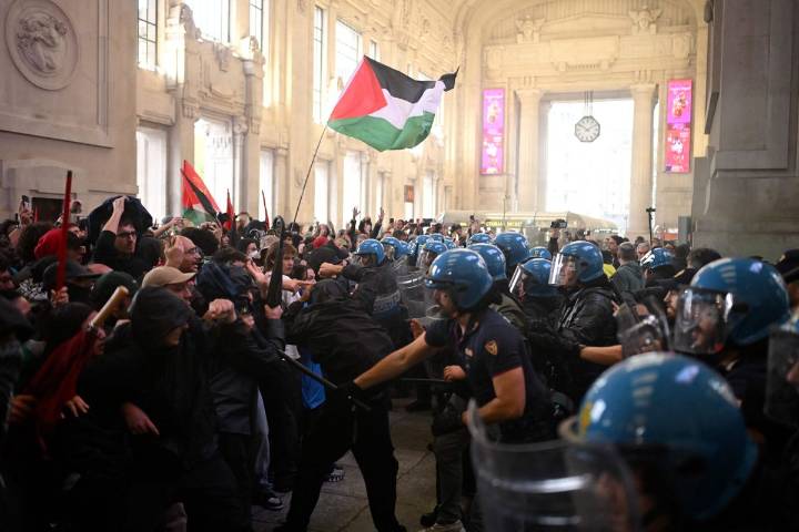 Con huelga, miles de trabajadores protestan en Italia en solidaridad con Gaza