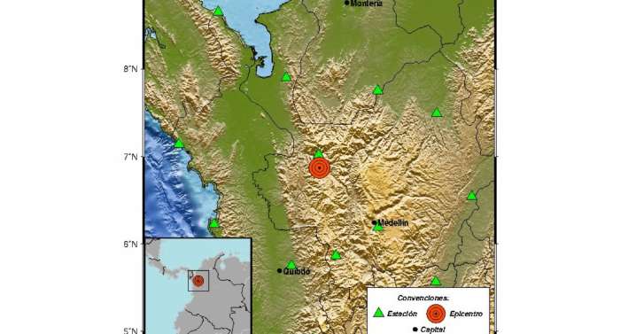 Temblor en Colombia: sismo de magnitud 5.1 se sintió en Manizales