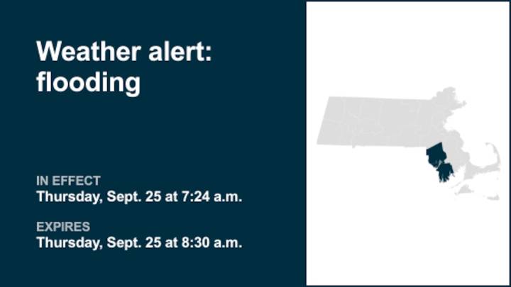 Be ready for flooding in Bristol County Thursday morning