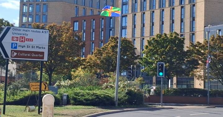 Mystery as multinational flags appear in East Midlands city but no one claims responsibility