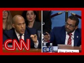 Hear the fiery exchange between Sen. Booker and FBI Director Patel in oversight hearing