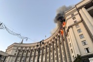 Ukraine's Main Government Building Hit for First Time in Russian Attack