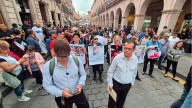 Protestan maestros en Zacatecas durante visita de Claudia Sheinbaum
