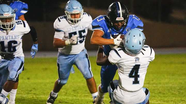 Three-interception night by Javier Godinez pushes Cathedral City to win
