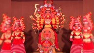 Kolkata Durga Puja Pandal showcases Kerala-inspired Theyyam theme, draws huge crowd