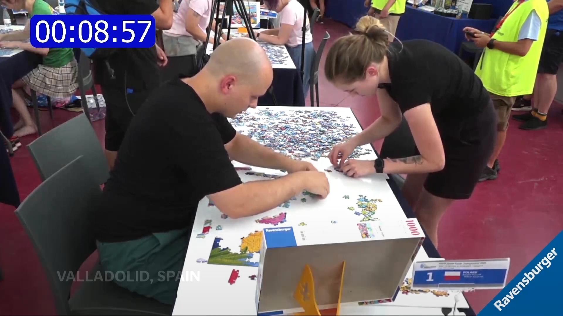 Piece by piece, speed jigsaw puzzlers battle it out at world championships in Spain