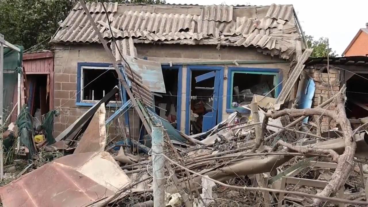 Aftermath of Russian strikes on residential buildings in Zaporizhzhia city centre