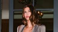 Hailey Bieber just took the 'no trousers' trend for a silky spin in butter yellow micro shorts
