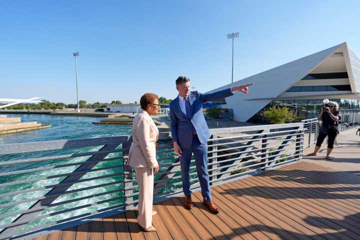 LA mayor makes first OKC visit as cities partner on 2028 Olympic events, venues