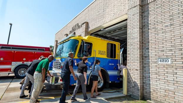 PHOTO GALLERY: New McNeese-themed firetruck hits the streets