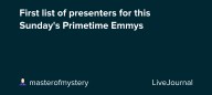 First list of presenters for this Sunday's Primetime Emmys: ohnotheydidnt