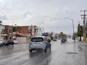 Cae fuerte lluvia al sur de la ciudad y provoca encharcamientos