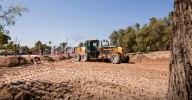 Supervisan avances en la rehabilitación del Parque Niños Héroes (El Laguito) en Matamoros