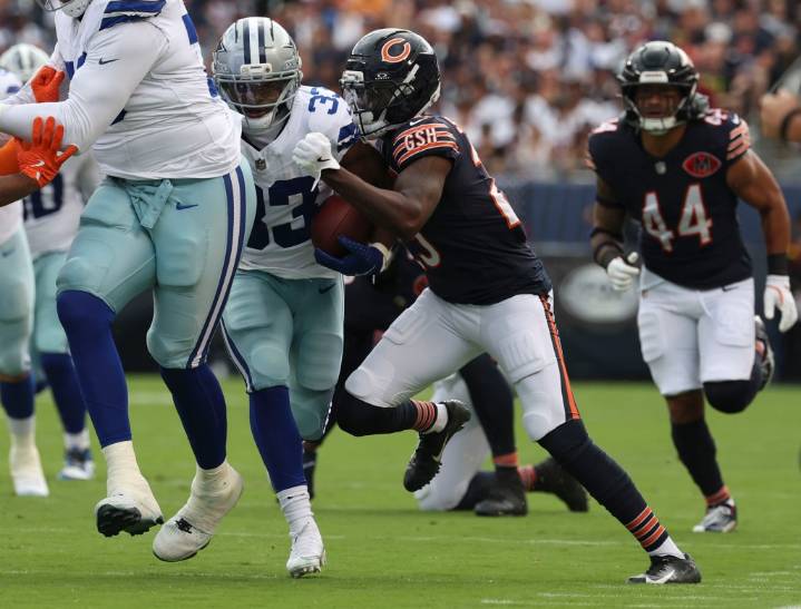 Tyrique Stevenson’s strip fumble recovery ‘set the tone’ on a banner day for the Chicago Bears defense