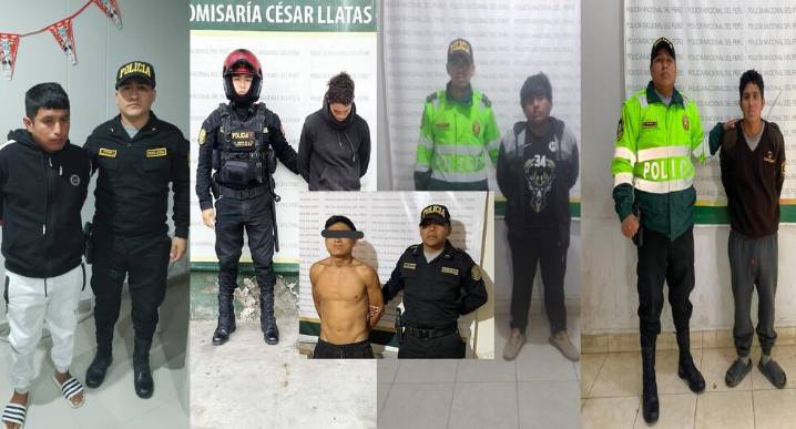 Chiclayo: arrestan a cinco sujetos por hurto y robo agravado
