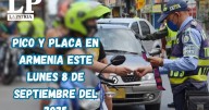 Pico y placa en Armenia (Quindío) este lunes 8 de septiembre del 2025​