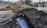 El Hoyo: Terminó alcantarillado nuevo en intersección de Los Guindos y Los Nogales