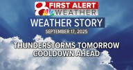 Forecast: Thunderstorms before a weekend cooldown