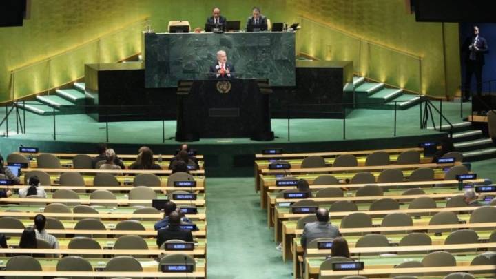Video de cómo dejan solo a Netanyahu en Asamblea de la ONU