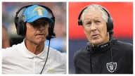 Chargers’ Jim Harbaugh faces Raiders’ Pete Carroll in meeting of frenemies