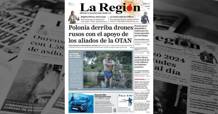 La portada de La Región de este jueves, 11 de septiembre