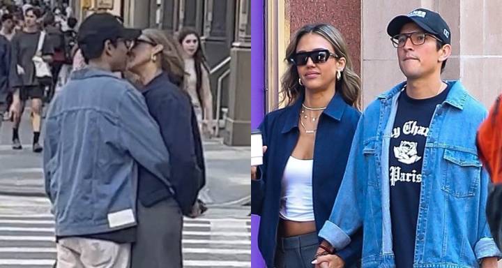 Jessica Alba & Boyfriend Danny Ramirez Share Sweet Kisses While Shopping in NYC 