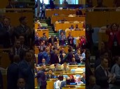 Breaking: United Nations delegates leave as Israel's Netanyahu gets ready to speak