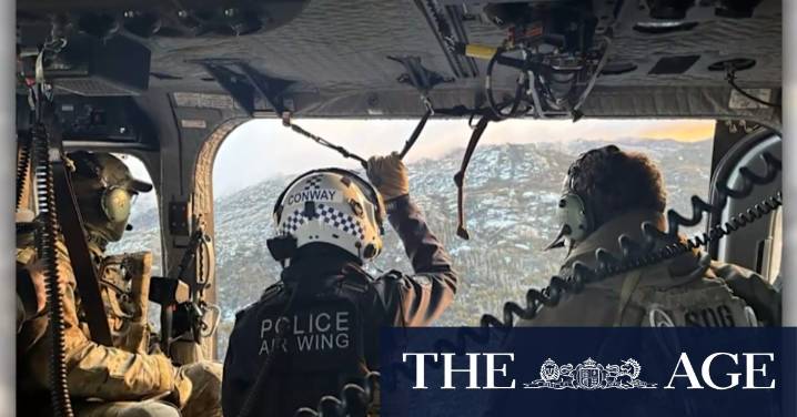 Dramatic vision of police manhunt for accused gunman