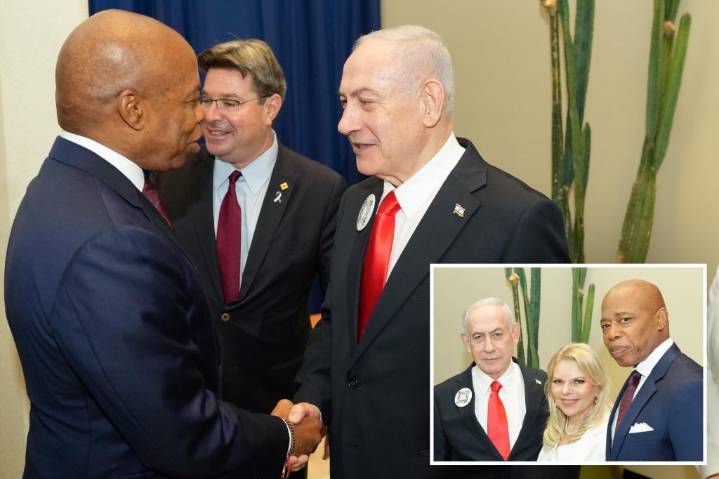 Eric Adams warmly embraces Netanyahu at UNGA -- as Zohran Mamdani slams Israeli PM