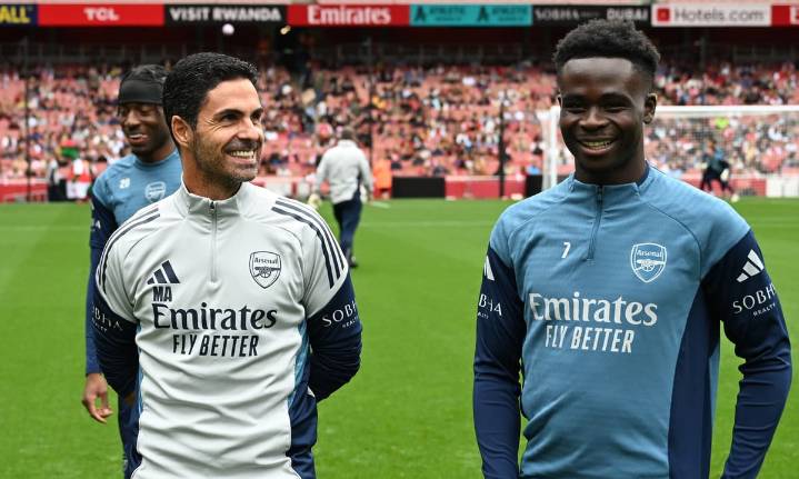 Arsenal: Mikel Arteta hopes Bukayo Saka will follow William Saliba in agreeing new deal
