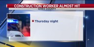 Man arrested after nearly hitting construction worker, Iowa Co. Sheriff’s Office says