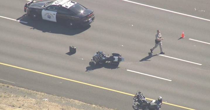 CHP motorcycle officer injured in crash with Tesla on Highway 280 in San Mateo County