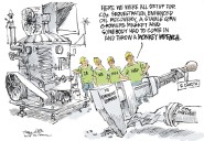 Trygve Olson cartoon: Monkey wrench