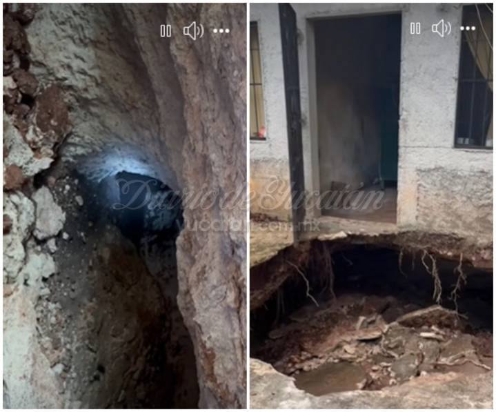 En Yucatán, surge socavón en vivienda de Muna, ¿un cenote? (VÍDEOS)