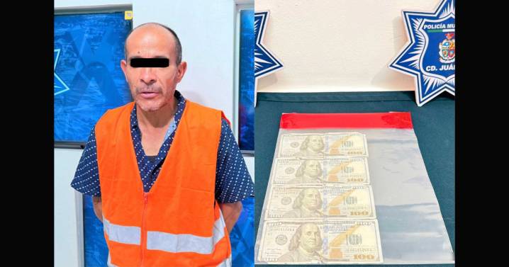 Arrestan a hombre por intentar pagar con dólares falsos