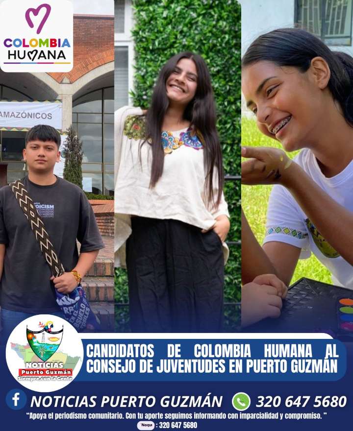 Candidatos al Consejo de Juventudes – Colombia Humana en Puerto Guzmán