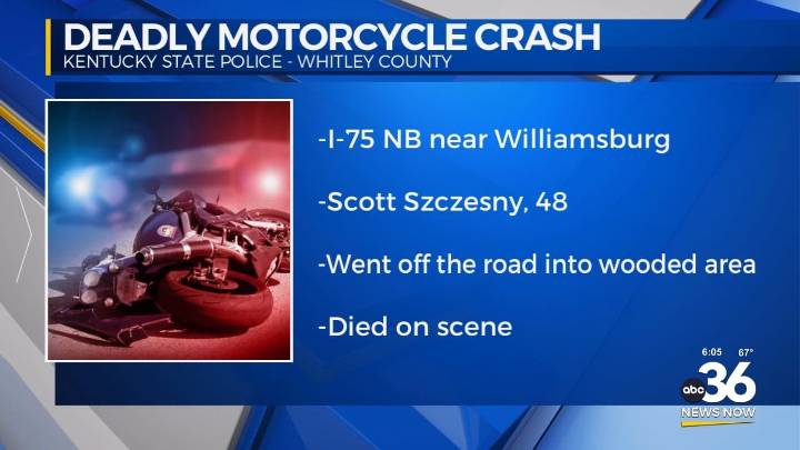 Rider killed in Whitley County motorcycle crash on I
