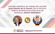 De la Fuente y su homólogo alemán dialogan sobre cooperación en comercio e inversión