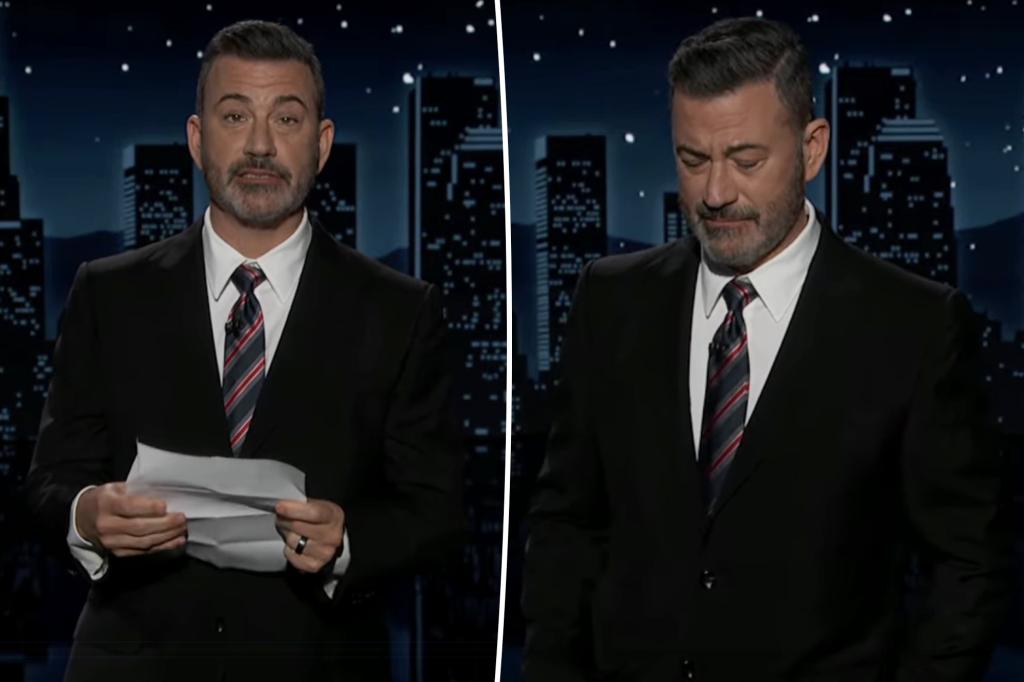 Emotional Jimmy Kimmel gets choked up after returning from ABC suspension